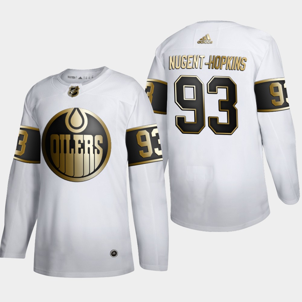 Edmonton Oilers #93 Ryan Nugent Men Adidas White Golden Edition Limited Stitched NHL Jersey